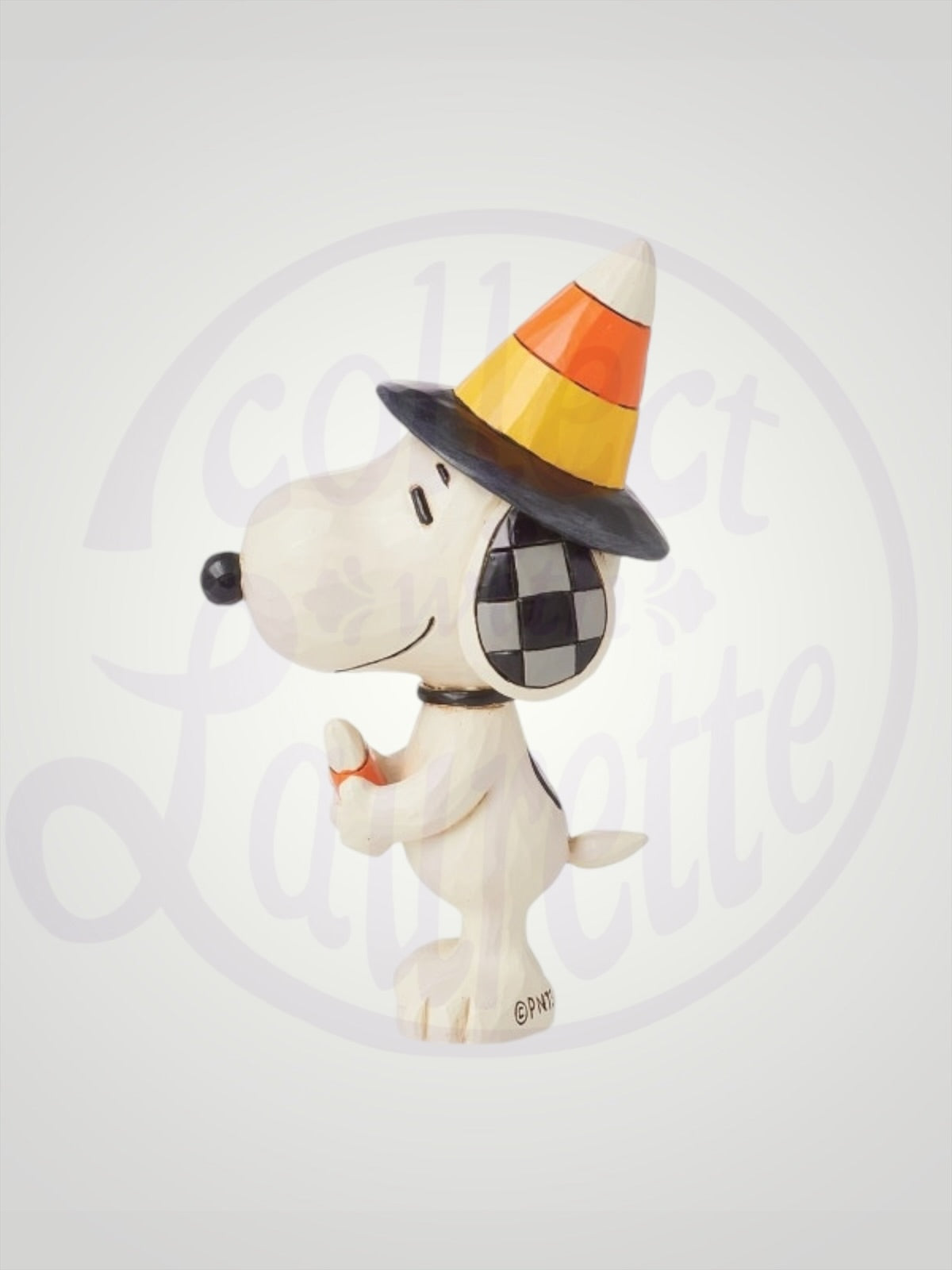 Jim Shore Peanuts - Snoopy Candy Corn Hat Halloween Mini Figurine